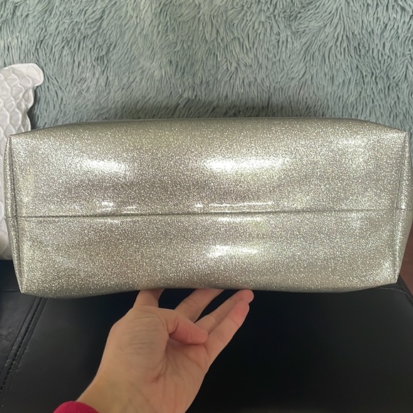 *SOLD* Kate Spade Silver Glitter Tote - Picture 2 of 11